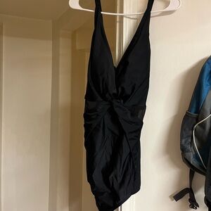 Elegant Black One-Piece Swimsuit